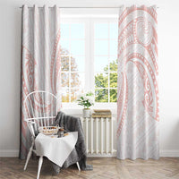 White Sunday Lotu Tamaiti Window Curtain Polynesian Wave Pastel Blush LT9 - Polynesian Pride