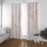 White Sunday Lotu Tamaiti Window Curtain Polynesian Wave Pastel Blush LT9 With Grommets Blush - Polynesian Pride