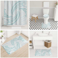 White Sunday Lotu Tamaiti Bathroom Set Polynesian Wave Pastel Cyan LT9 - Polynesian Pride