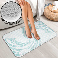 White Sunday Lotu Tamaiti Bathroom Set Polynesian Wave Pastel Cyan LT9 - Polynesian Pride
