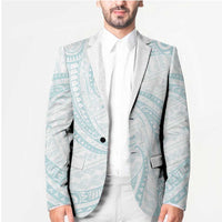 White Sunday Lotu Tamaiti Blazer Polynesian Wave Pastel Cyan LT9 - Polynesian Pride