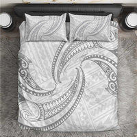 White Sunday Lotu Tamaiti Bedding Set Polynesian Wave Pastel Gray LT9 Gray - Polynesian Pride