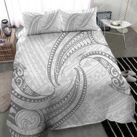 White Sunday Lotu Tamaiti Bedding Set Polynesian Wave Pastel Gray LT9 - Polynesian Pride