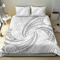 White Sunday Lotu Tamaiti Bedding Set Polynesian Wave Pastel Gray LT9 - Polynesian Pride