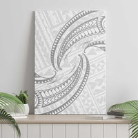 White Sunday Lotu Tamaiti Canvas Wall Art Polynesian Wave Pastel Gray LT9 - Polynesian Pride