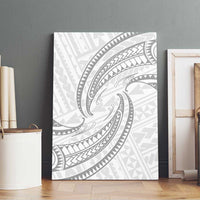 White Sunday Lotu Tamaiti Canvas Wall Art Polynesian Wave Pastel Gray LT9 - Polynesian Pride