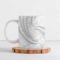 White Sunday Lotu Tamaiti Ceramic Mug Polynesian Wave Pastel Gray LT9 Gray - Polynesian Pride