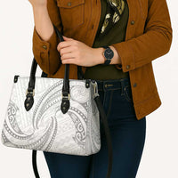 White Sunday Lotu Tamaiti Leather Bag Polynesian Wave Pastel Gray LT9 - Polynesian Pride