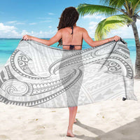 White Sunday Lotu Tamaiti Sarong Polynesian Wave Pastel Gray LT9 - Polynesian Pride
