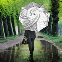 White Sunday Lotu Tamaiti Umbrella Polynesian Wave Pastel Gray LT9 - Polynesian Pride