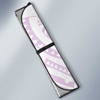 White Sunday Lotu Tamaiti Auto Sun Shade Polynesian Wave Pastel Mauve LT9 - Polynesian Pride