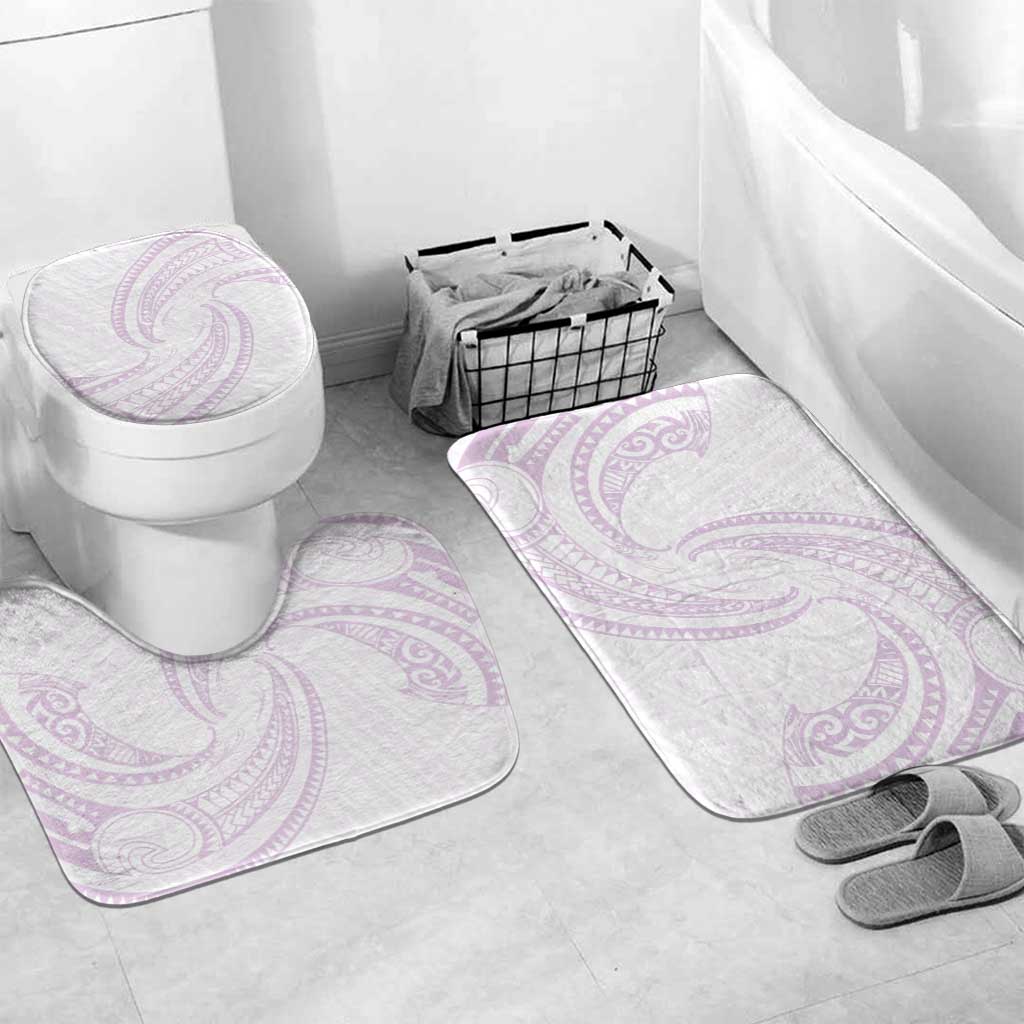 White Sunday Lotu Tamaiti Bathroom Set Polynesian Wave Pastel Mauve LT9 Mat Set Only (3 pcs) One Size Mauve - Polynesian Pride