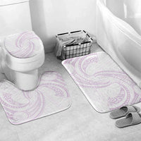 White Sunday Lotu Tamaiti Bathroom Set Polynesian Wave Pastel Mauve LT9 Mat Set Only (3 pcs) One Size Mauve - Polynesian Pride
