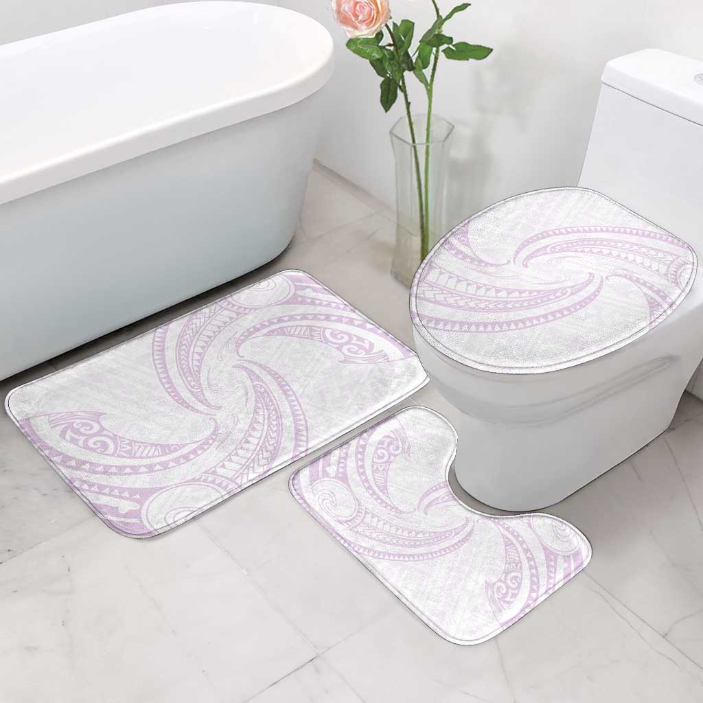 White Sunday Lotu Tamaiti Bathroom Set Polynesian Wave Pastel Mauve LT9 - Polynesian Pride