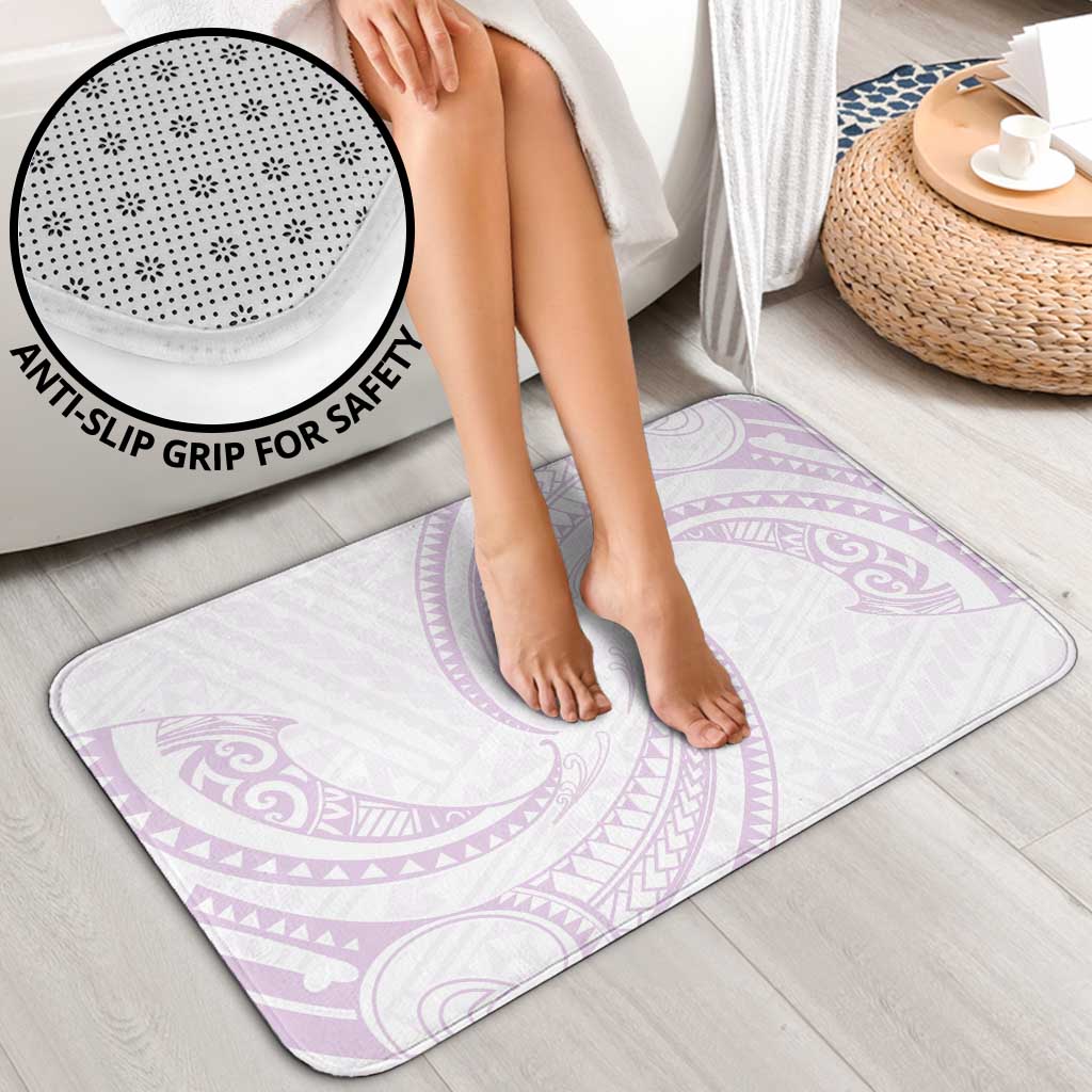 White Sunday Lotu Tamaiti Bathroom Set Polynesian Wave Pastel Mauve LT9 - Polynesian Pride
