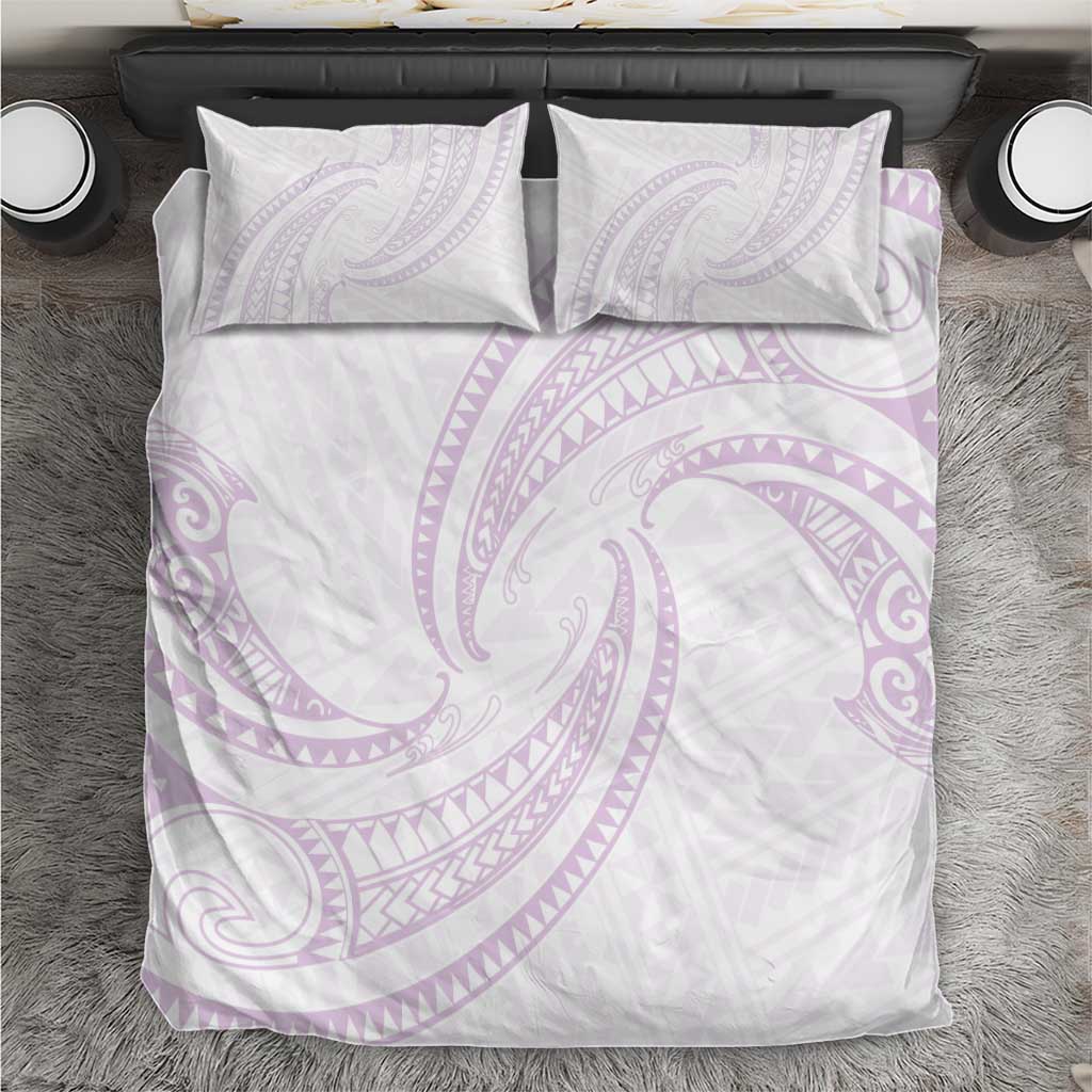White Sunday Lotu Tamaiti Bedding Set Polynesian Wave Pastel Mauve LT9 Mauve - Polynesian Pride