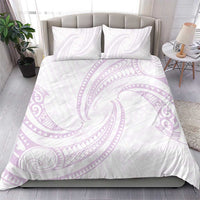 White Sunday Lotu Tamaiti Bedding Set Polynesian Wave Pastel Mauve LT9 - Polynesian Pride