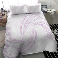White Sunday Lotu Tamaiti Bedding Set Polynesian Wave Pastel Mauve LT9 - Polynesian Pride
