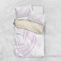 White Sunday Lotu Tamaiti Bedding Set Polynesian Wave Pastel Mauve LT9 US Twin 172cm x 218cm Mauve - Polynesian Pride