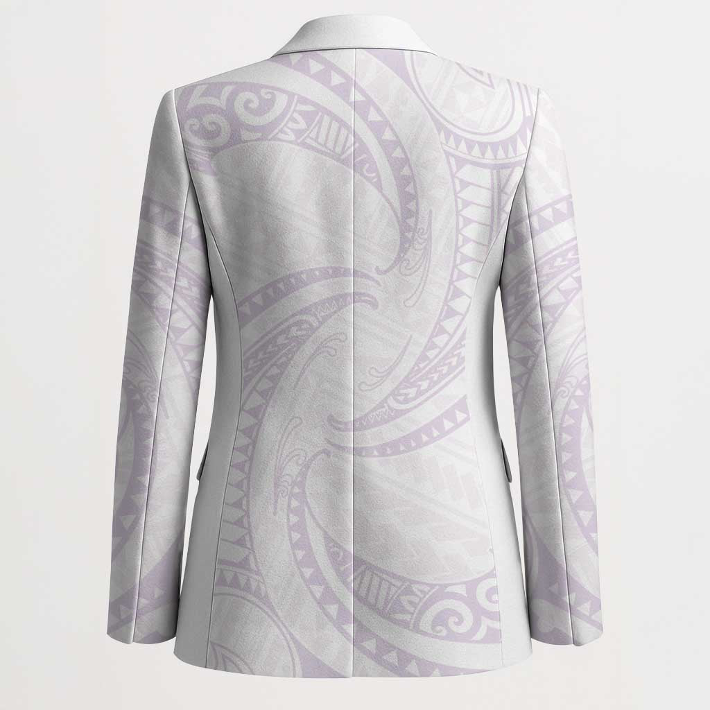 White Sunday Lotu Tamaiti Blazer Polynesian Wave Pastel Mauve LT9 - Polynesian Pride