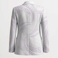 White Sunday Lotu Tamaiti Blazer Polynesian Wave Pastel Mauve LT9 - Polynesian Pride