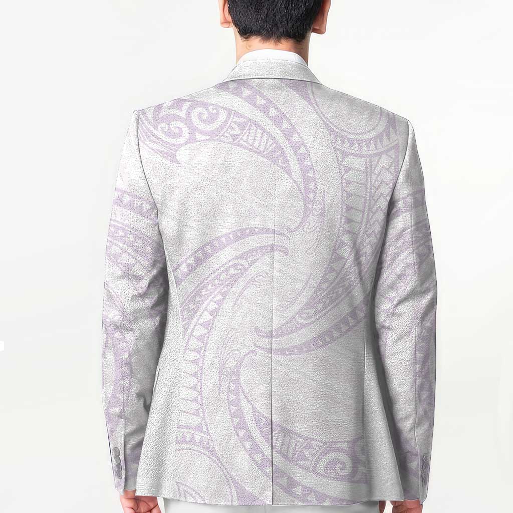 White Sunday Lotu Tamaiti Blazer Polynesian Wave Pastel Mauve LT9 - Polynesian Pride