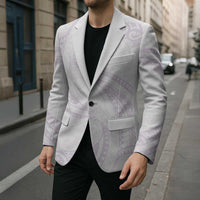 White Sunday Lotu Tamaiti Blazer Polynesian Wave Pastel Mauve LT9 - Polynesian Pride