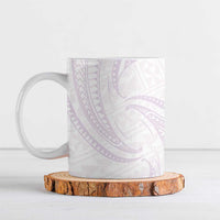 White Sunday Lotu Tamaiti Ceramic Mug Polynesian Wave Pastel Mauve LT9 Mauve - Polynesian Pride