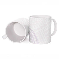 White Sunday Lotu Tamaiti Ceramic Mug Polynesian Wave Pastel Mauve LT9 - Polynesian Pride
