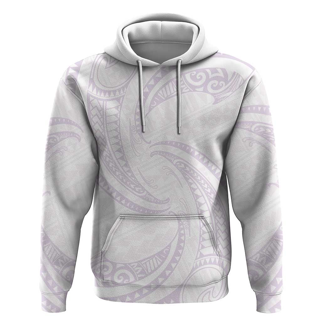 White Sunday Lotu Tamaiti Hoodie Polynesian Wave Pastel Mauve LT9 Pullover Hoodie Mauve - Polynesian Pride