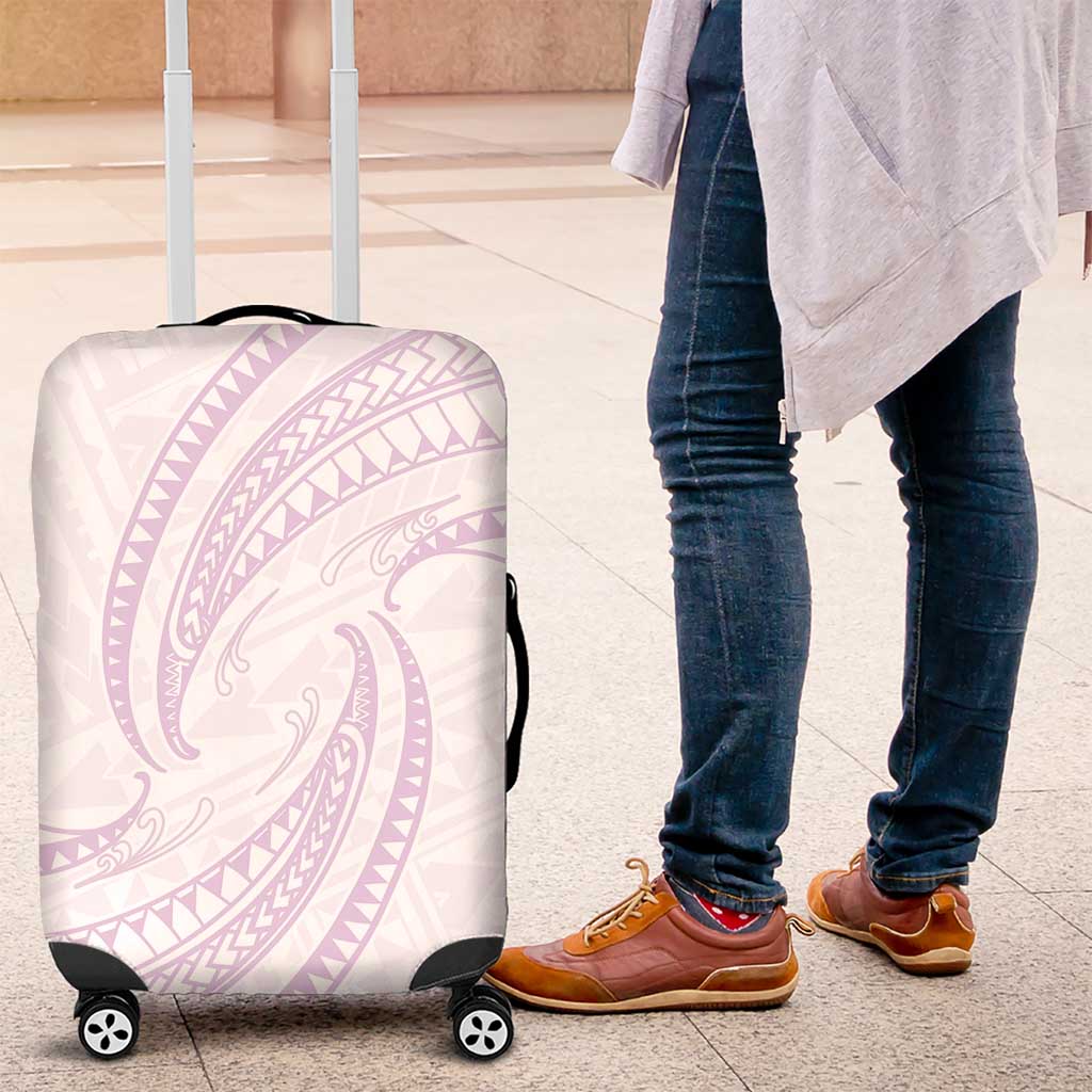 White Sunday Lotu Tamaiti Luggage Cover Polynesian Wave Pastel Mauve LT9 Mauve - Polynesian Pride