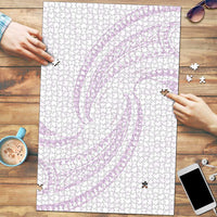 White Sunday Lotu Tamaiti Puzzle Polynesian Wave Pastel Mauve LT9 Mauve - Polynesian Pride