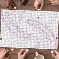 White Sunday Lotu Tamaiti Puzzle Polynesian Wave Pastel Mauve LT9 - Polynesian Pride