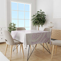 White Sunday Lotu Tamaiti Tablecloth Polynesian Wave Pastel Mauve LT9 - Polynesian Pride