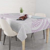 White Sunday Lotu Tamaiti Tablecloth Polynesian Wave Pastel Mauve LT9 - Polynesian Pride