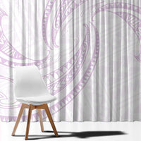 White Sunday Lotu Tamaiti Window Curtain Polynesian Wave Pastel Mauve LT9 - Polynesian Pride