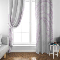 White Sunday Lotu Tamaiti Window Curtain Polynesian Wave Pastel Mauve LT9 - Polynesian Pride