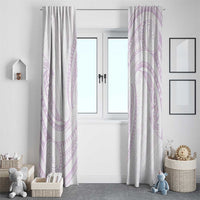 White Sunday Lotu Tamaiti Window Curtain Polynesian Wave Pastel Mauve LT9 - Polynesian Pride