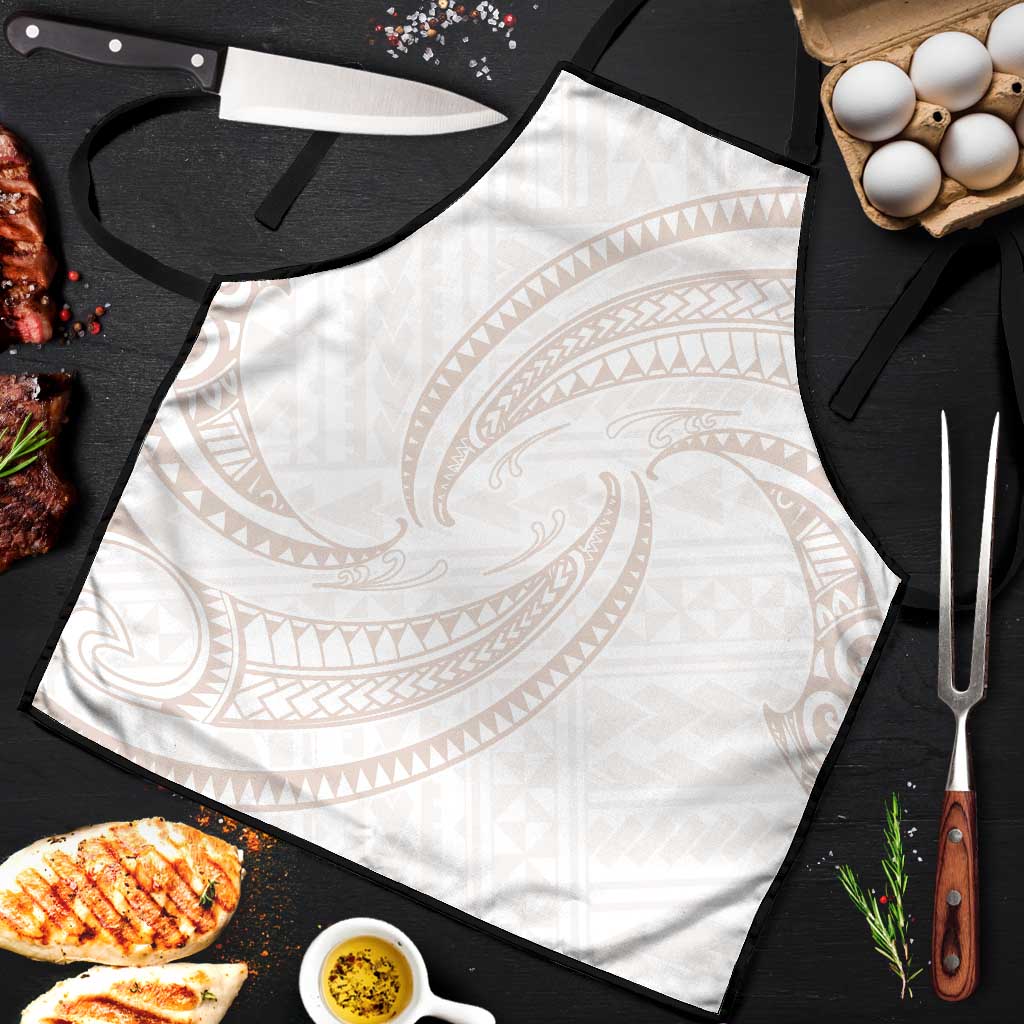 White Sunday Lotu Tamaiti Apron Polynesian Wave Pastel Nude LT9 Nude - Polynesian Pride