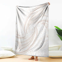 White Sunday Lotu Tamaiti Blanket Polynesian Wave Pastel Nude LT9 - Polynesian Pride