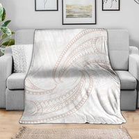 White Sunday Lotu Tamaiti Blanket Polynesian Wave Pastel Nude LT9 - Polynesian Pride