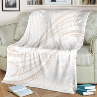 White Sunday Lotu Tamaiti Blanket Polynesian Wave Pastel Nude LT9 - Polynesian Pride