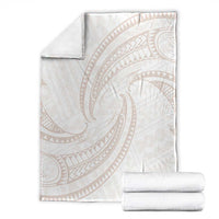 White Sunday Lotu Tamaiti Blanket Polynesian Wave Pastel Nude LT9 - Polynesian Pride