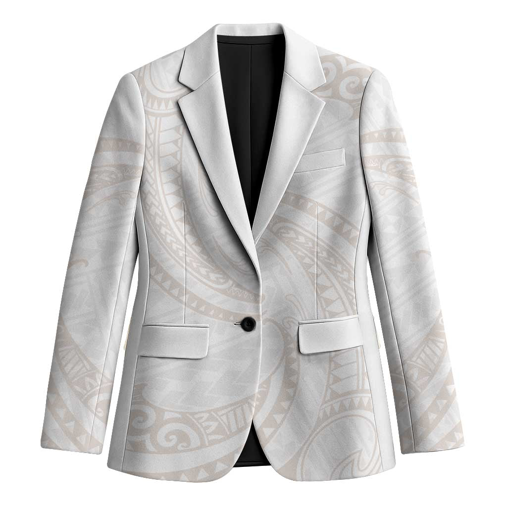 White Sunday Lotu Tamaiti Blazer Polynesian Wave Pastel Nude LT9 Unisex Nude - Polynesian Pride