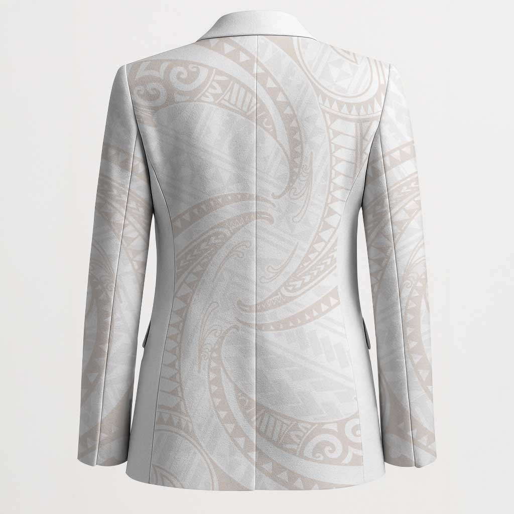 White Sunday Lotu Tamaiti Blazer Polynesian Wave Pastel Nude LT9 - Polynesian Pride