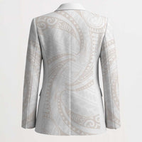 White Sunday Lotu Tamaiti Blazer Polynesian Wave Pastel Nude LT9 - Polynesian Pride