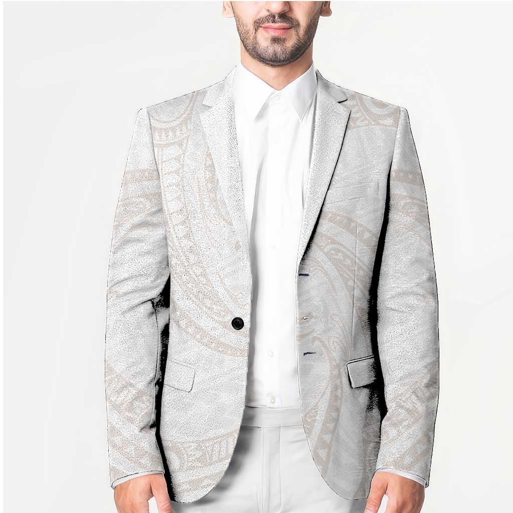 White Sunday Lotu Tamaiti Blazer Polynesian Wave Pastel Nude LT9 - Polynesian Pride