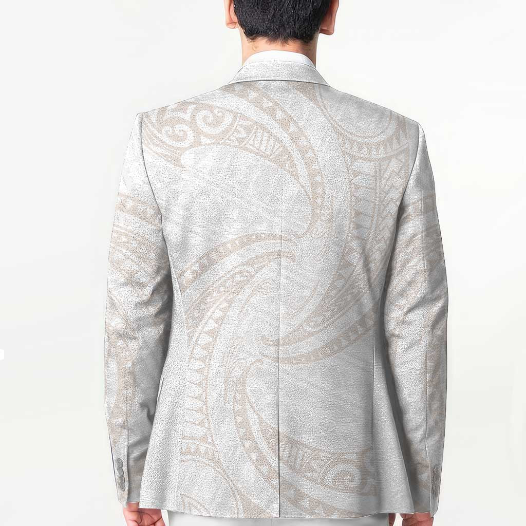 White Sunday Lotu Tamaiti Blazer Polynesian Wave Pastel Nude LT9 - Polynesian Pride