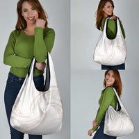White Sunday Lotu Tamaiti Grocery Bag Polynesian Wave Pastel Nude LT9 - Polynesian Pride