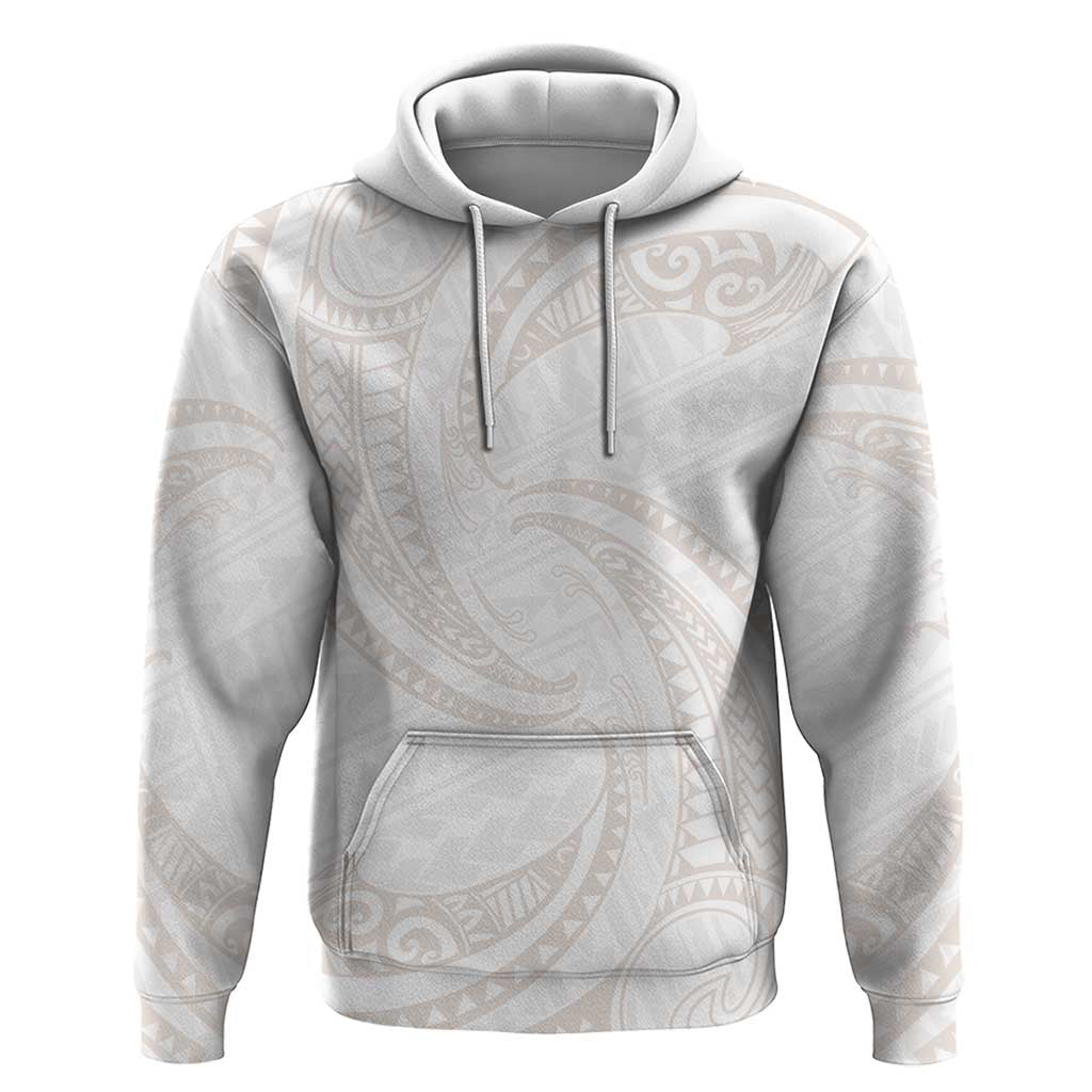 White Sunday Lotu Tamaiti Hoodie Polynesian Wave Pastel Nude LT9 Pullover Hoodie Nude - Polynesian Pride